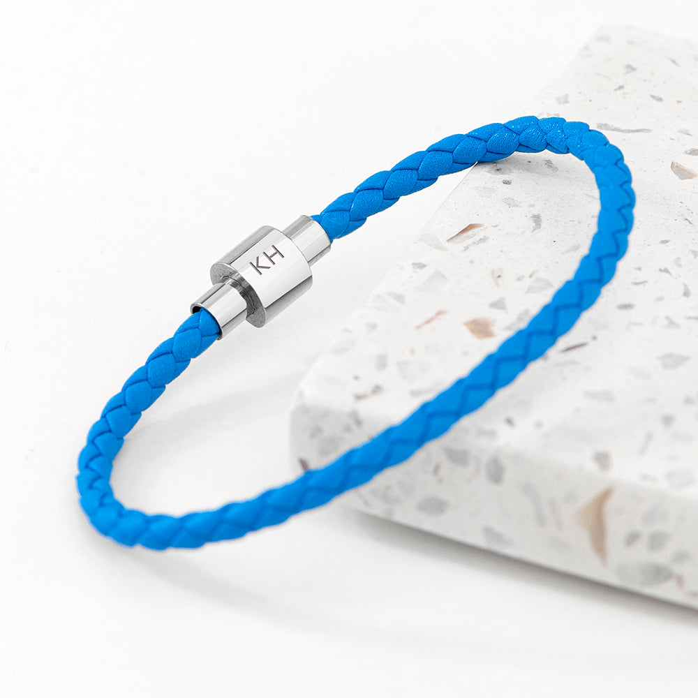 Personalised Men’s Anchor Woven Leather Bracelets: 4 - Bracelets By Gift Moments