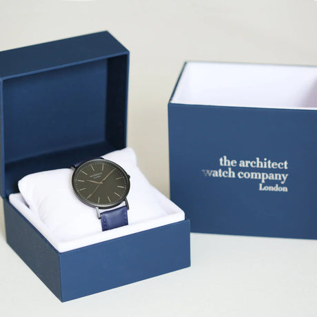 Personalised Men’s Architect Minimalist Watch Admiral Blue: 3 - Watches By Architect Watches
