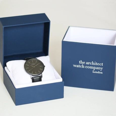 Personalised Men’s Architect Minimalist Watch Jet Black: 3 - Watches By Architect Watches