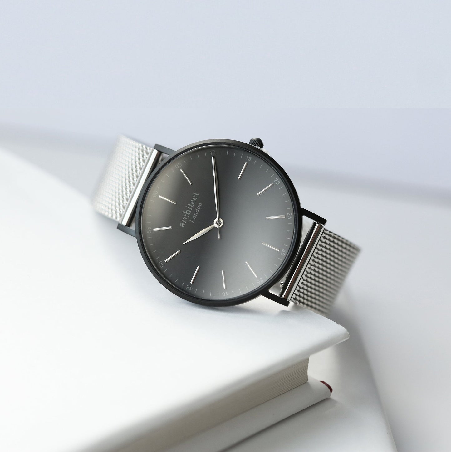 Personalised Men’s Architect Minimalist Watch Silver Mesh: 3 - Watches By Architect Watches