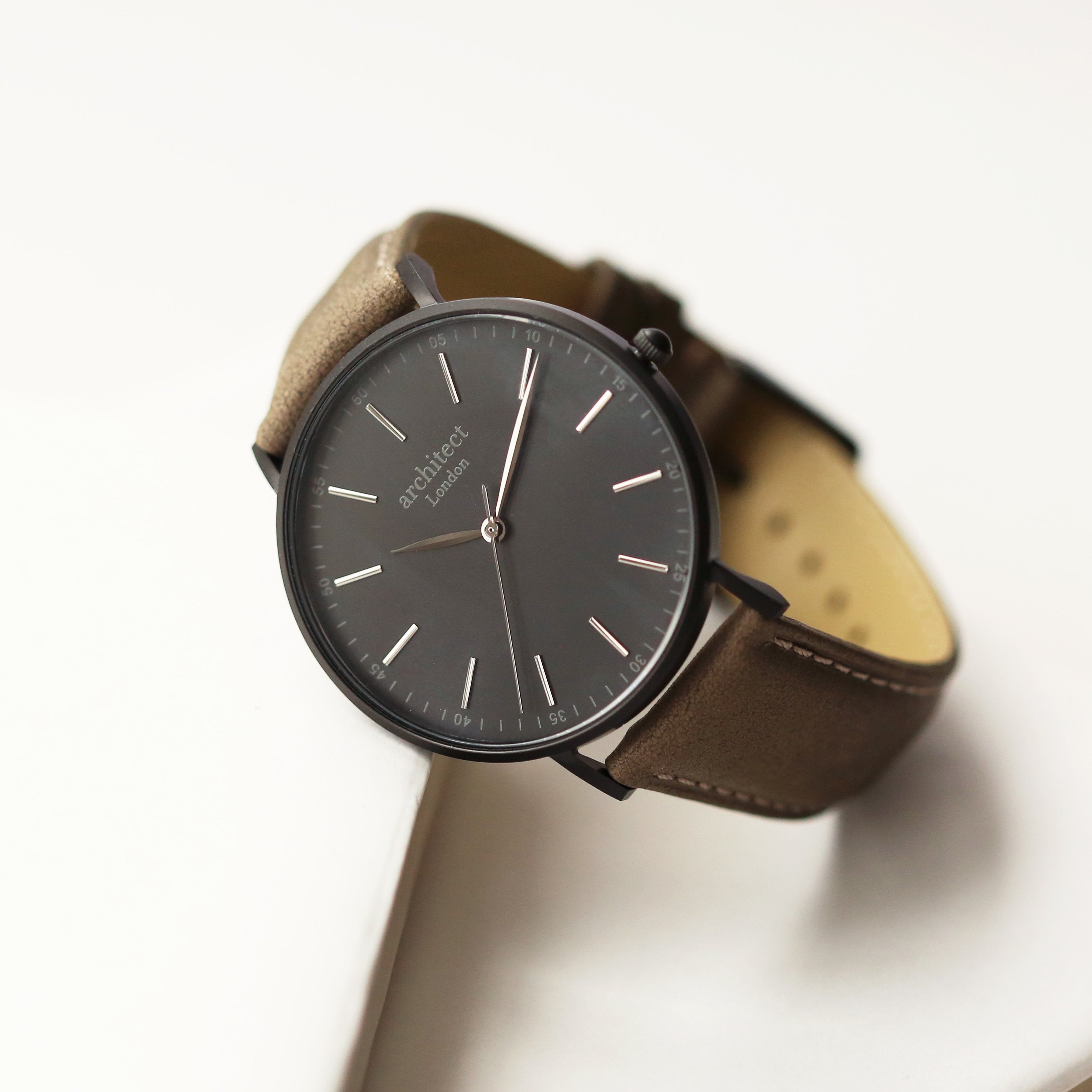 Personalised Men’s Architect Minimalist Watch Urban Grey - Shop Watches At Gift Moments - 1