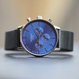 Personalised Men’s Architect Motivator Blue Face Black Strap: 2 - Watches By Architect Watches