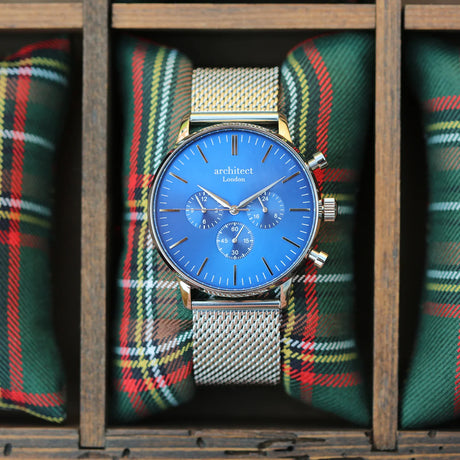 Personalised Men’s Architect Motivator Blue Silver: 4 - Watches By Architect Watches