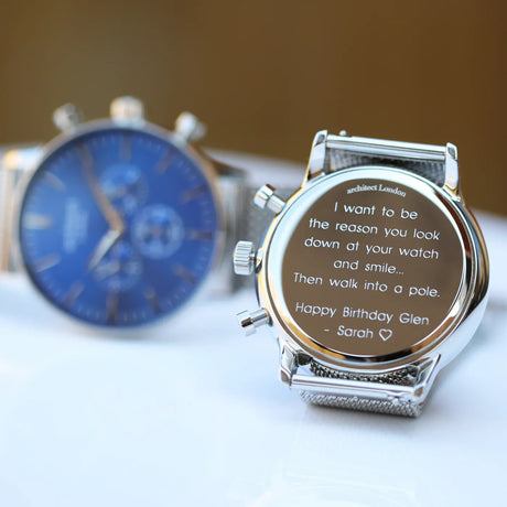 Personalised Men’s Architect Motivator Blue Silver: 2 - Watches By Architect Watches