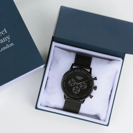 Personalised Men’s Architect Motivator Watch Black Mesh: 5 - Watches By Architect Watches