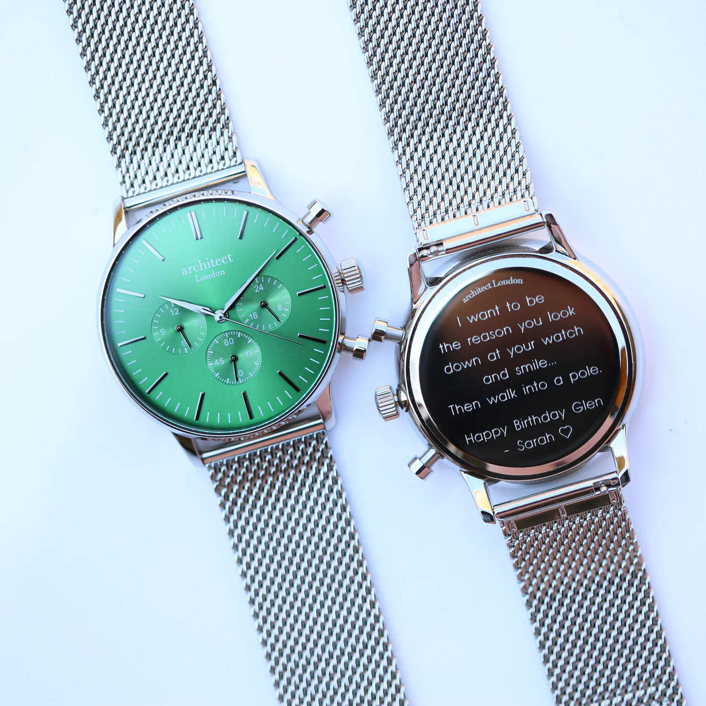 Personalised Men’s Architect Motivator Watch Envy Green - Shop Watches At Gift Moments - 2