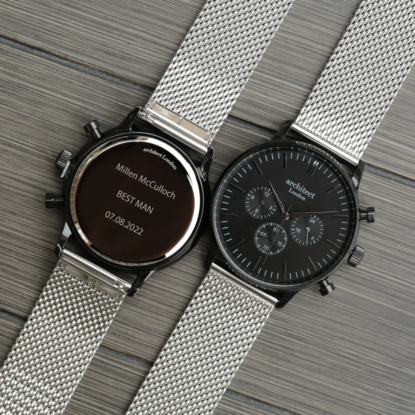 Personalised Men’s Architect Motivator Watch Silver Mesh: 2 - Watches By Architect Watches