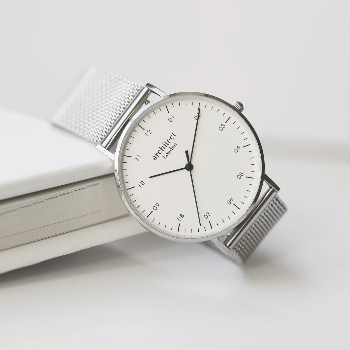 Personalised Men’s Architect Zephyr Watch Silver Mesh: 1 - Watches By Architect Watches