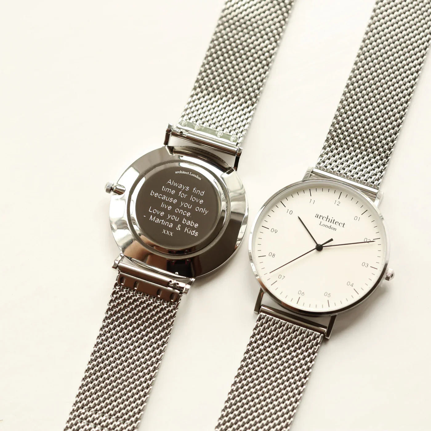 Personalised Men’s Architect Zephyr Watch Silver Mesh: 2 - Watches By Architect Watches