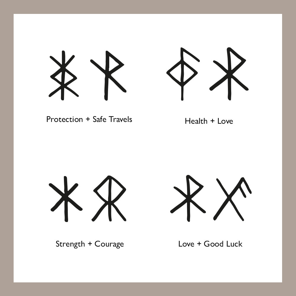 Personalised Men’s Black Rune Duo Bracelets: 3 - Bracelets By Gift Moments