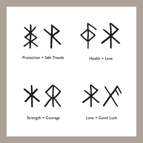 Personalised Men’s Black Rune Duo Bracelets: 3 - Bracelets By Gift Moments