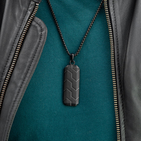 Personalised Men’s Black Steel Dog Tag Necklace: 5 - Necklaces By Gift Moments
