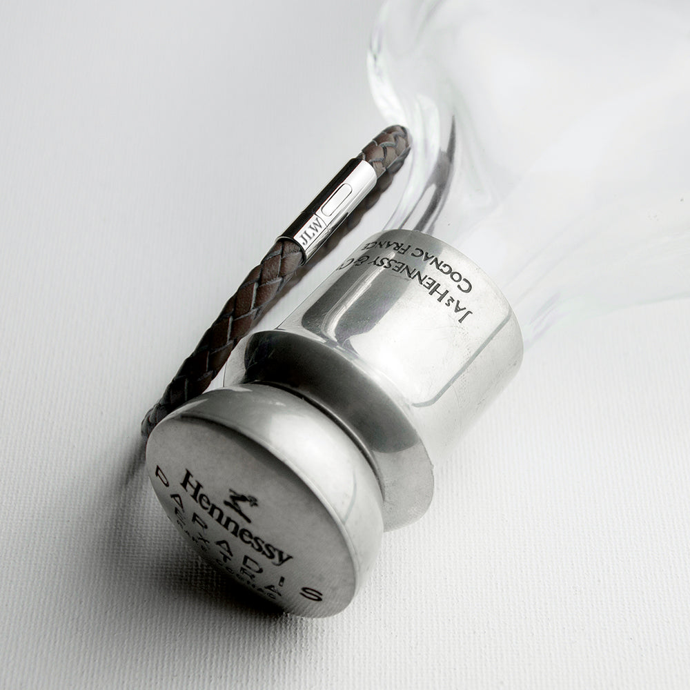 Personalised Men’s Capsule Tube Woven Bracelet In Cedar Brown: 4 - Bracelets By Gift Moments