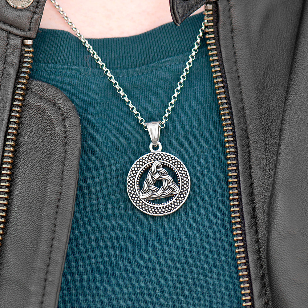 Personalised Men’s Celtic Trinity Pendant Necklace: 3 - Necklaces By Gift Moments