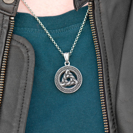 Men’s Personalised Celtic Trinity Pendant Necklace: 3 - Necklaces By Gift Moments