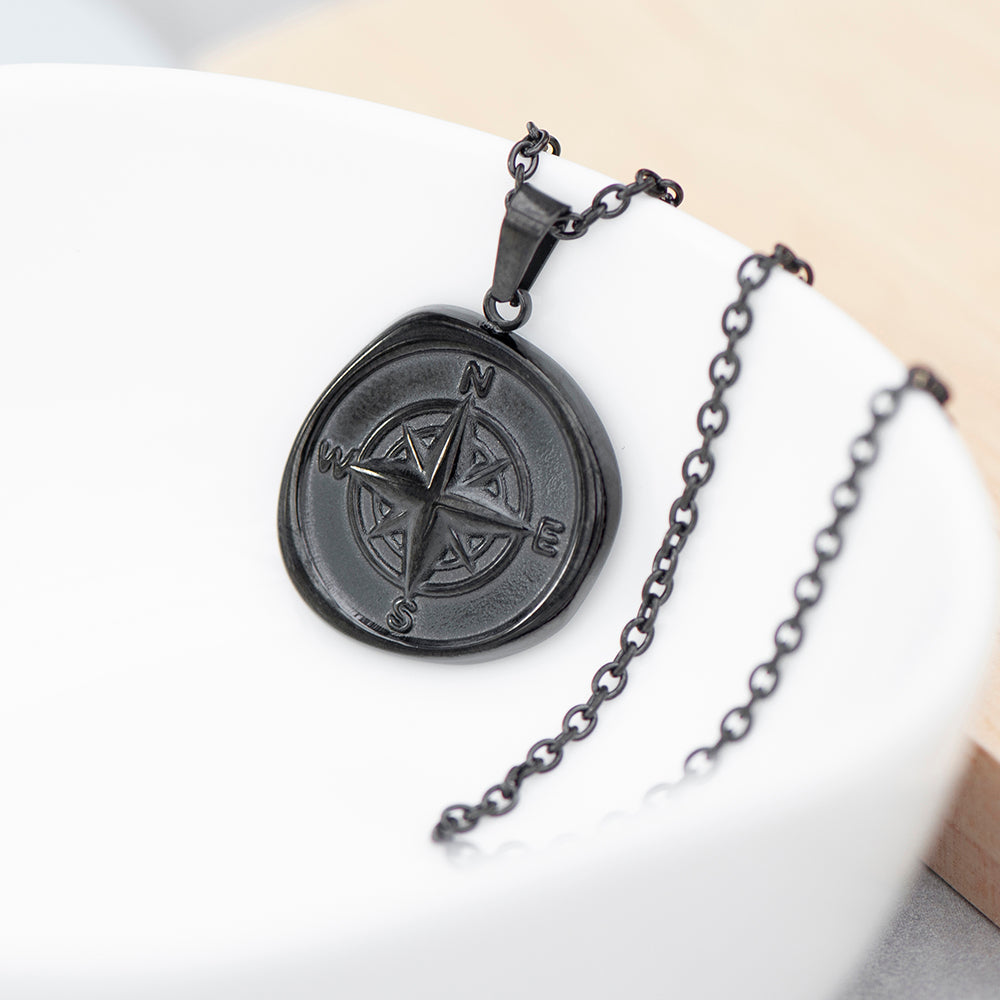 Personalised Men’s Compass Amulet Necklaces: 8 - Necklaces By Gift Moments