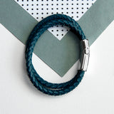 Personalised Men’s Dual Leather Woven Bracelets: 8 Bracelets By Gift Moments