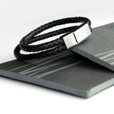 Personalised Men’s Dual Leather Woven Bracelets: 10 Bracelets By Gift Moments