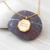 Personalised Men’s Gold Infinity Octagon Pendant Necklace: 2 - Necklaces By Gift Moments