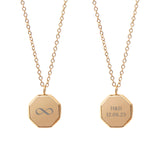 Personalised Men’s Gold Infinity Octagon Pendant Necklace: 4 - Necklaces By Gift Moments