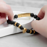 Personalised Men’s Golden Skull Bracelet: 2 - Bracelets By Gift Moments