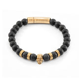 Personalised Men’s Golden Skull Bracelet: 6 - Bracelets By Gift Moments