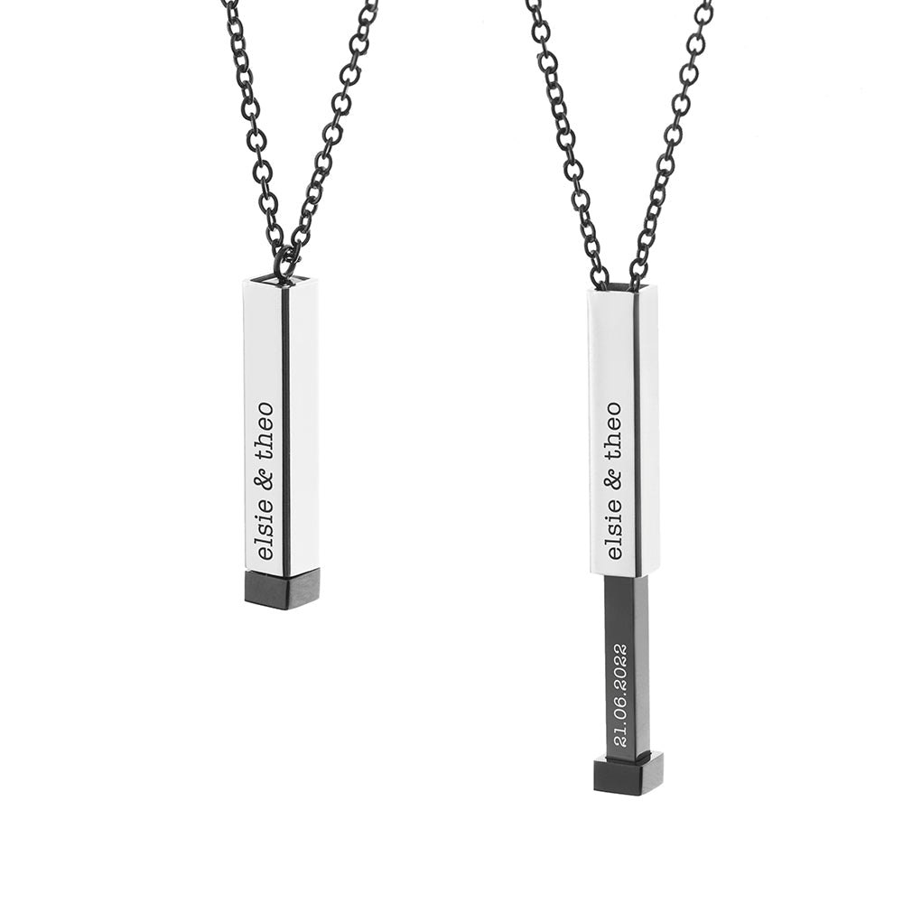Personalised Men’s Hidden Message Capsule Necklace: 3 - Necklaces By Gift Moments