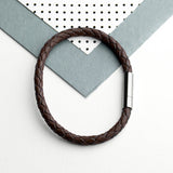 Personalised Men’s Infinity Capsule Leather Bracelets: 10 - Bracelets By Gift Moments