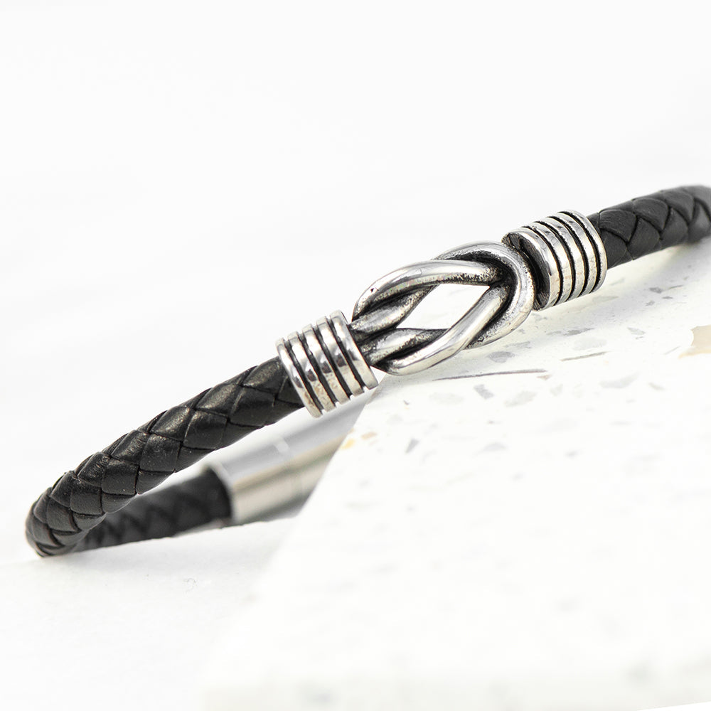 Personalised Men’s Infinity Knot Leather Bracelet: 4 - Bracelets By Gift Moments