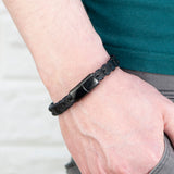 Personalised Men’s Leather Chevron Bracelet: 3 - Bracelets By Gift Moments