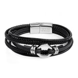 Personalised Men’s Mayfair Leather Bracelet: 10 - Bracelets By Gift Moments