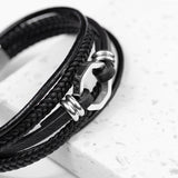 Personalised Men’s Mayfair Leather Bracelet: 8 - Bracelets By Gift Moments