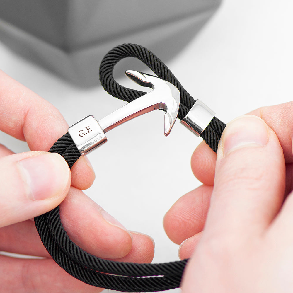 Personalised Men’s Nautical Anchor Rope Bracelets: 12 - Bracelets By Gift Moments