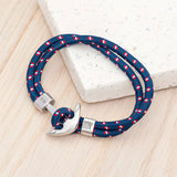 Personalised Men’s Nautical Anchor Rope Bracelets: 1 - Blue - Bracelets By Gift Moments