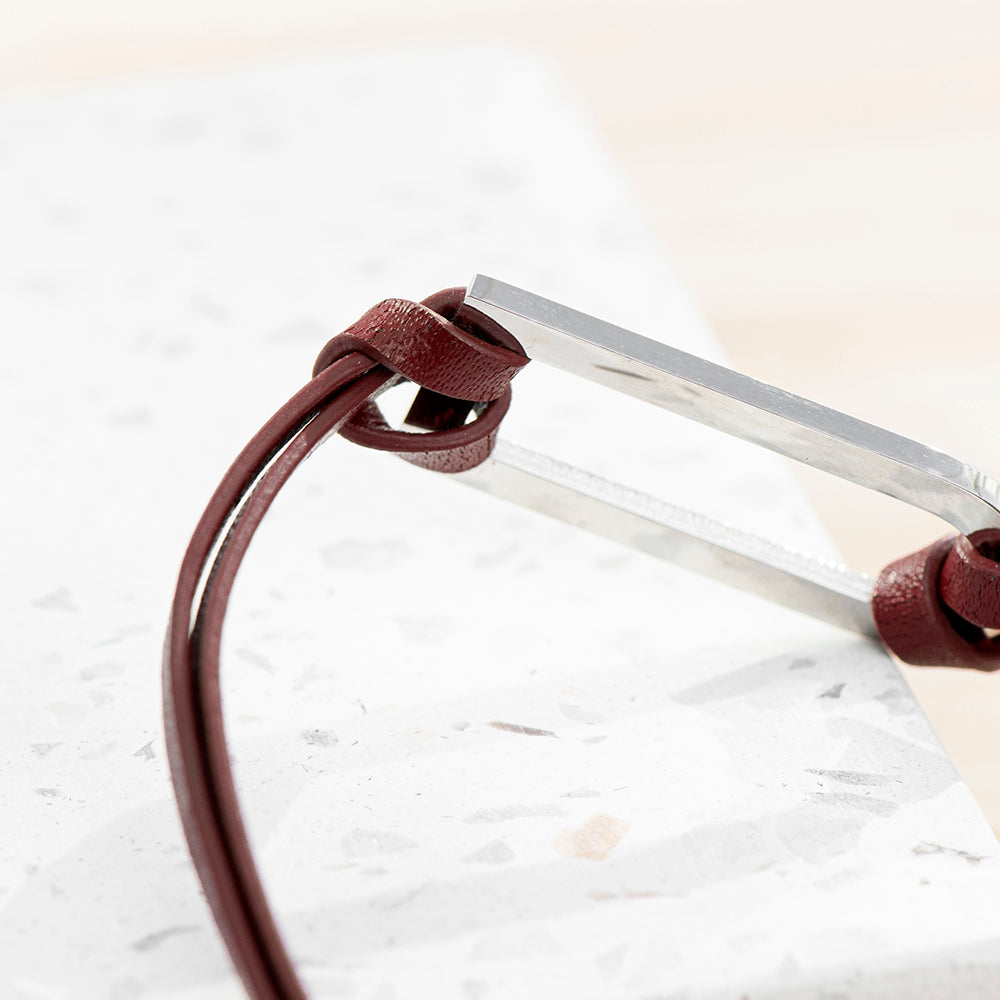 Personalised Men’s Shoreditch Silver Bar Leather Bracelets: 8 - Bracelets By Gift Moments
