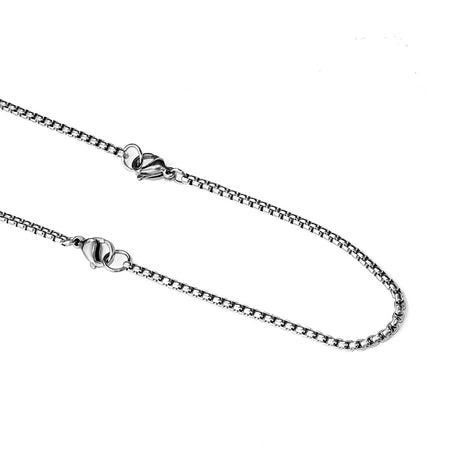 Personalised Men’s Snowflake Obsidian Dog Tag Necklace: 7 - Necklaces By Gift Moments