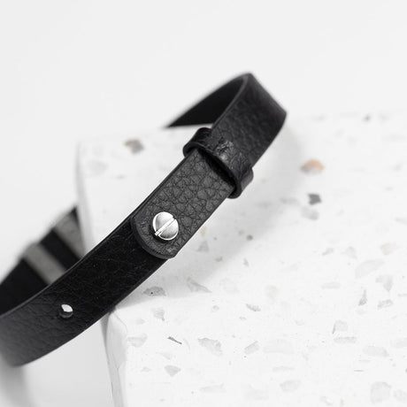 Personalised Men’s Soho Tag Message Leather Bracelets: 3 - Bracelets By Gift Moments