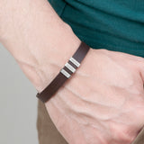 Personalised Men’s Soho Triple Tag Leather Bracelets: 4 - Bracelets By Gift Moments