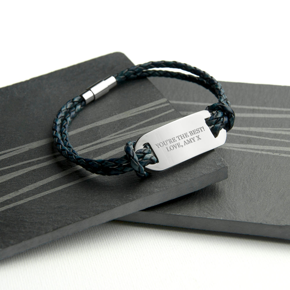 Personalised Men’s Statement Leather Bracelets: 2 - Bracelets By Gift Moments