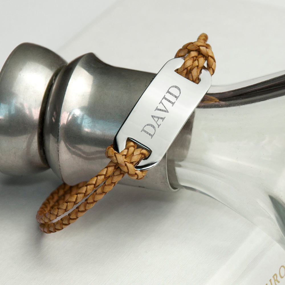 Personalised Men’s Statement Leather Bracelets: 10 - Bracelets By Gift Moments