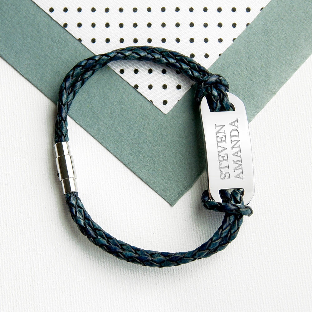 Personalised Men’s Statement Leather Bracelets: 8 - Bracelets By Gift Moments