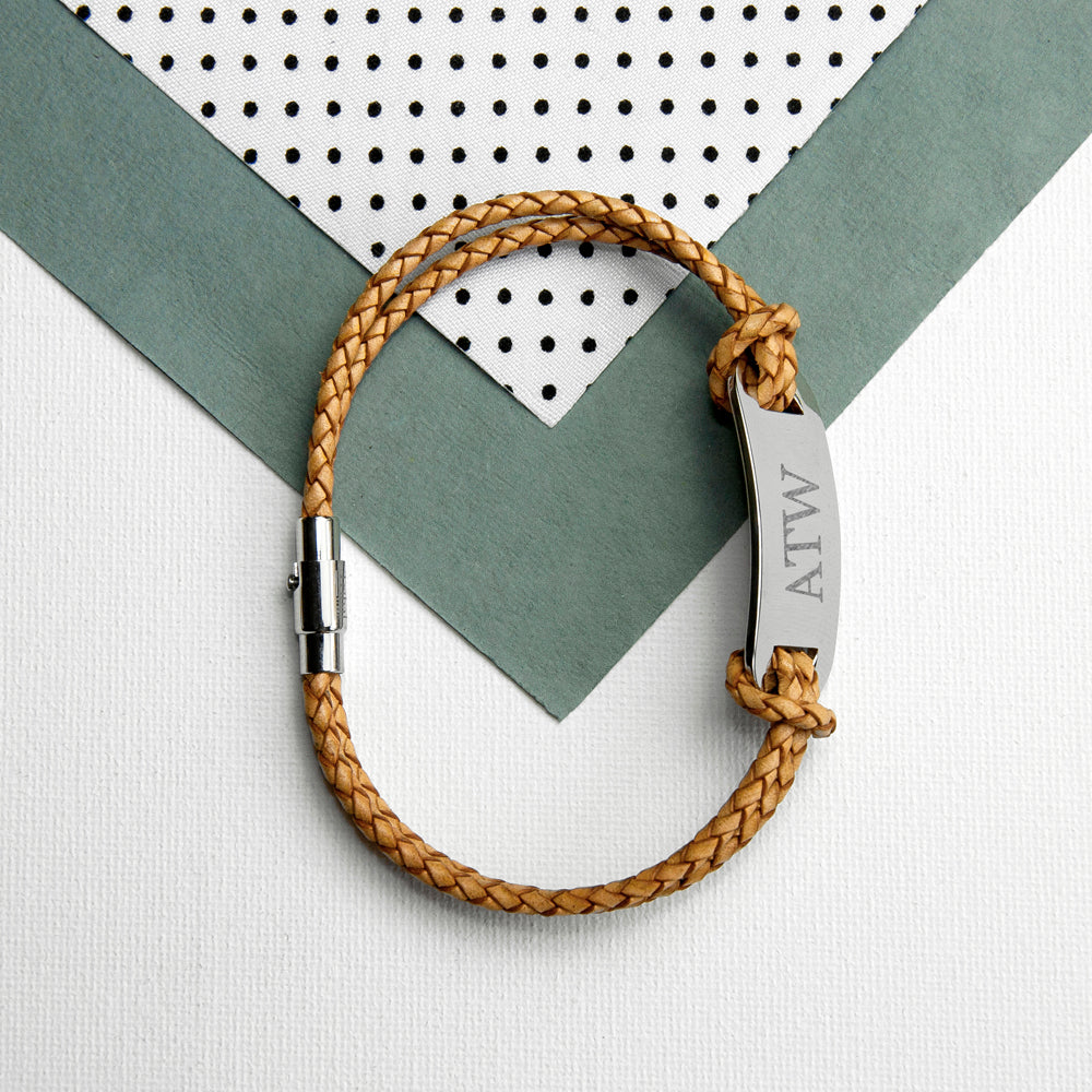 Personalised Men’s Statement Leather Bracelets: 5 - Bracelets By Gift Moments