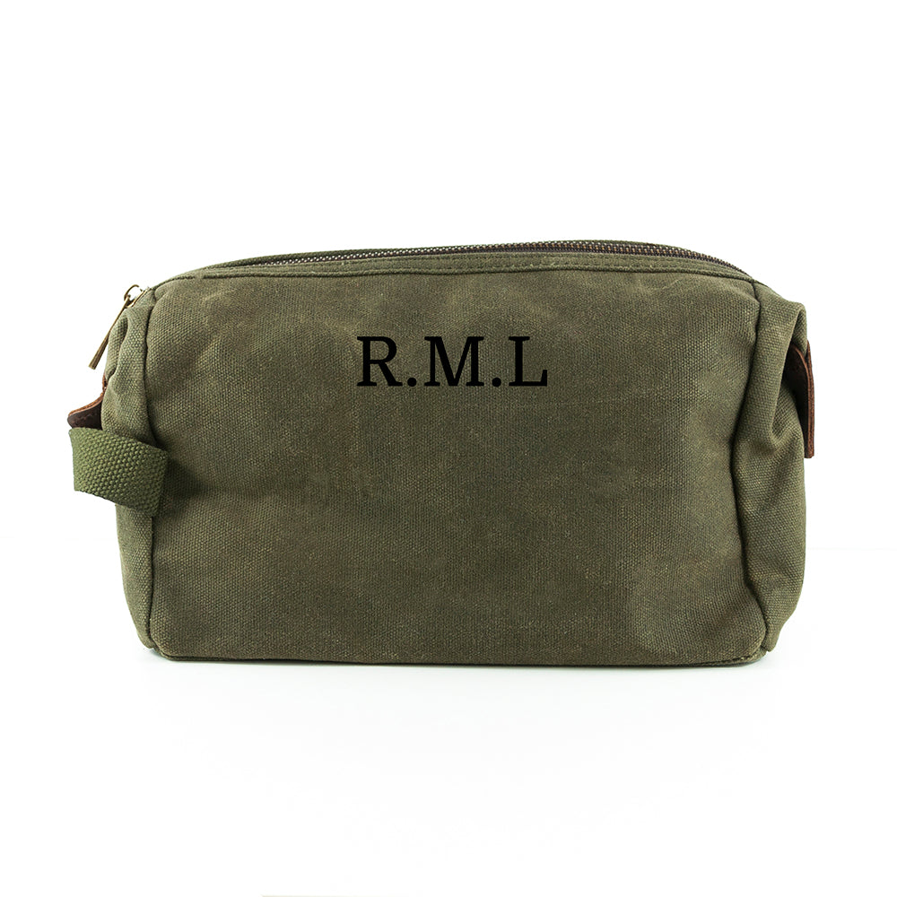 Personalised Men’s Waxed Wash Bags: 7 - Toiletry & Makeup Bags By Gift Moments
