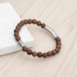 Personalised Mens Wooden Buddha Bracelet: 3 - Bracelets By Gift Moments