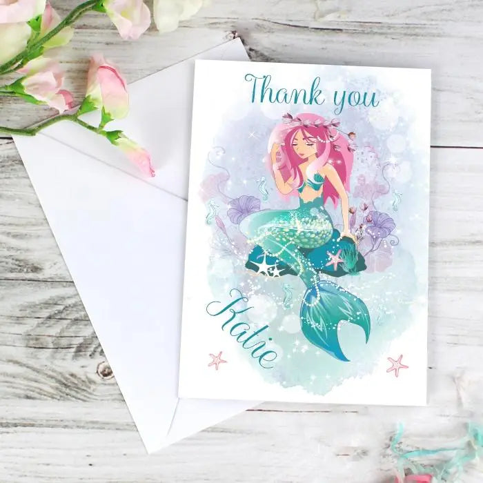 Personalised Mermaid Card: 3 - Greeting Cards By Gift Moments
