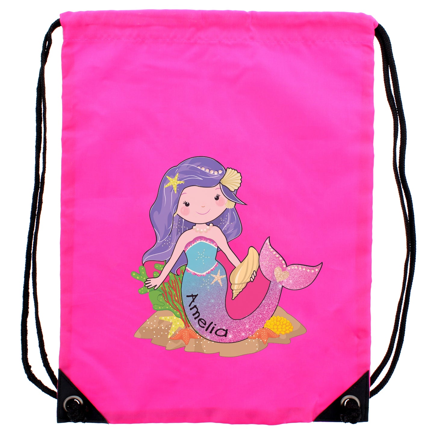 Personalised Mermaid Pink Kit Bag: 4 - Kids Bags By Gift Moments