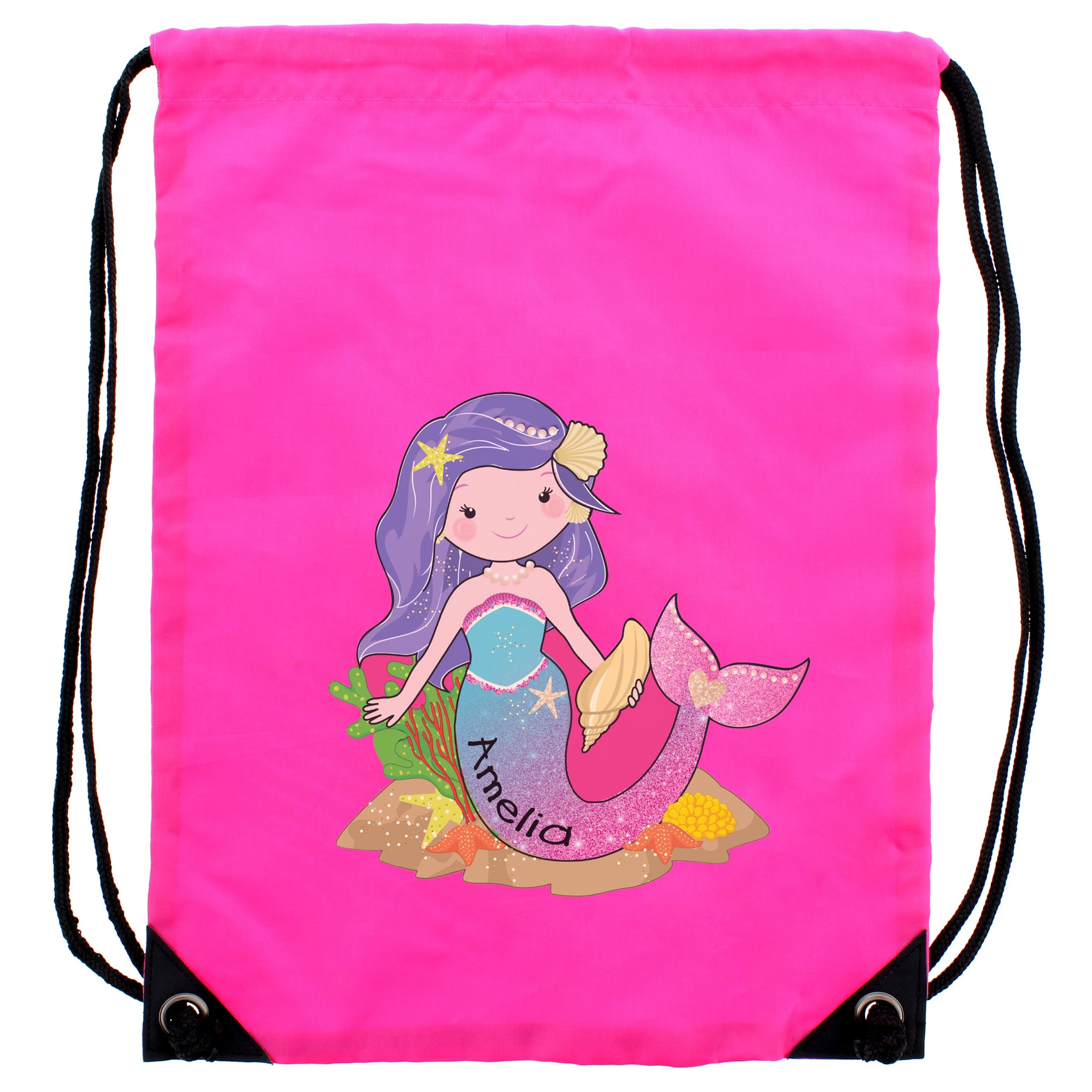 Personalised Mermaid Pink Kit Bag: 4 - Kids Bags By Gift Moments