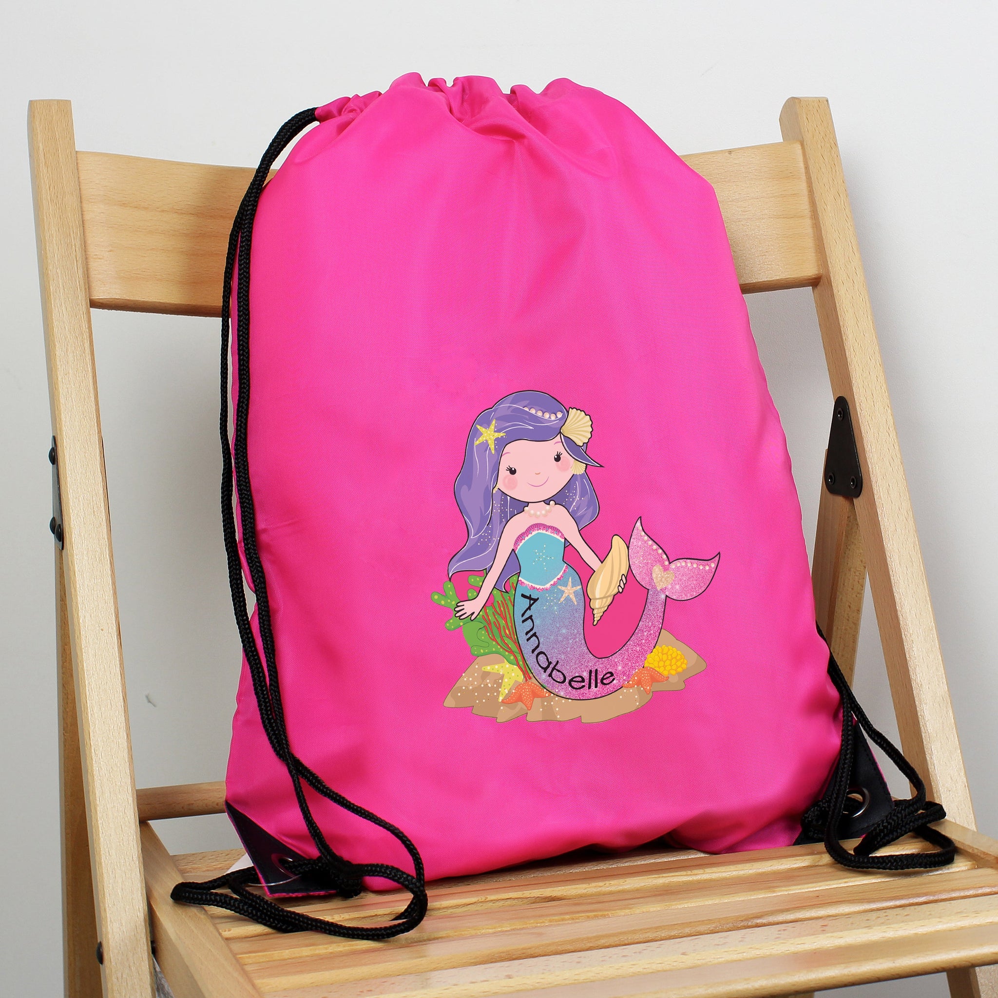 Personalised Mermaid Pink Kit Bag: 3 - Kids Bags By Gift Moments