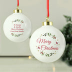 Personalised Merry Christmas Bauble - Shop Christmas Baubles At Gift Moments - 6