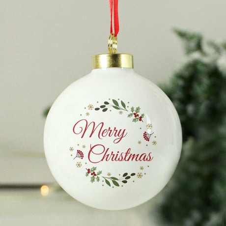 Personalised Merry Christmas Bauble: 2 - Christmas Baubles By Gift Moments